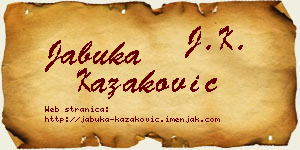 Jabuka Kazaković vizit kartica